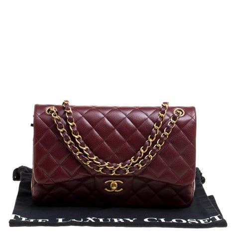 burgundy chanel caviar crossbody